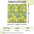thumbnail image 2 of Yellow Lemon Fruit Flowers Green Pattern Square Fitted Tablecloth with Elastic Edge,Square Table Cover,Washable Elastic Table Cover for Home Kitchen Party Decor 34"x34", 2 of 6