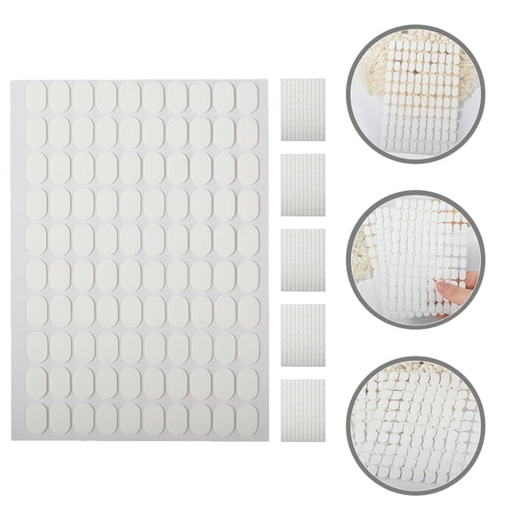 NICEXMAS Nail Stickers for Stand White Adhesive 6 Sheets 5.7x4.1x0.08in