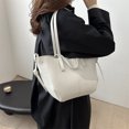 thumbnail image 2 of Mwjwdo Women's Fall Textured Leather Tote Bag, Vintage Multi-way Shoulder & Crossbody Handbag for Casual Daily Outfit White, 2 of 4