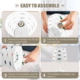 thumbnail image 4 of Ryvnso LED Bedside Table Lamp Paw Flower Checkered Bedroom Desk Lamps Nightstand Lampshade M, 4 of 7