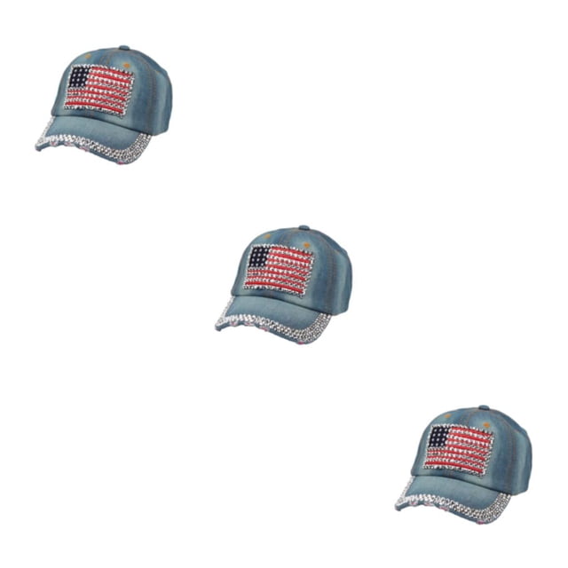 Decodeary Fashionable Baseball Cap Adjustable And Sun Defended Multi-colors Hat Denim 4 3Set