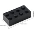thumbnail image 3 of Feleph 100pcs 2x4 Bricks Black Pieces Parts Classic Building Creative Play Blocks Set Parts Toy Accessories Compatible with 3001 Major Brick Brands, 3 of 6
