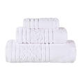 thumbnail image 2 of BNM Zero Twist Cotton Floral 3 Piece Towel Set, White, 2 of 12