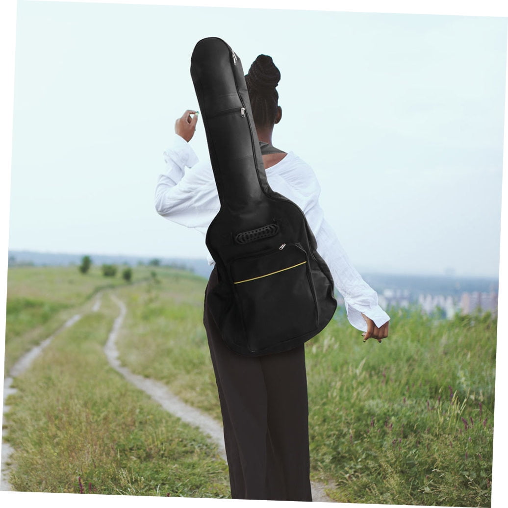 Soimiss Travel Guitar Backpack with Soft Padding and Adjustable Straps for Electric and Folk Guitars