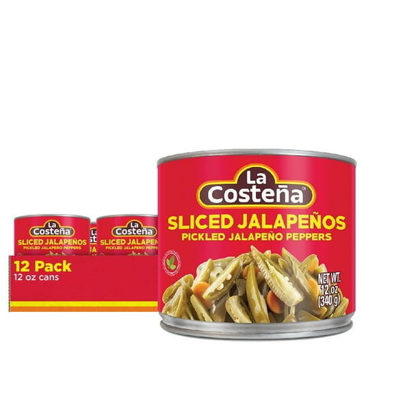 La Costena Sliced Jalapeno, 144 Oz KKS1 ,Pack of 12
