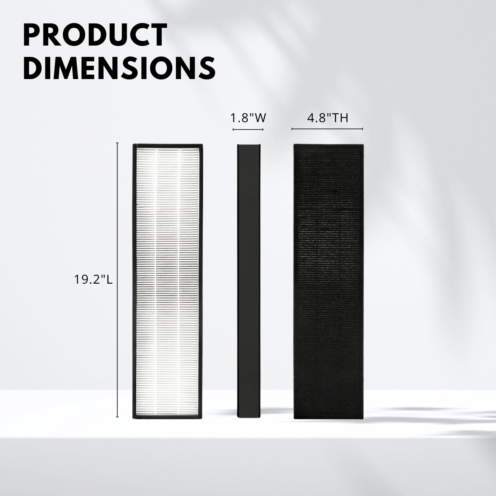 Nispira True HEPA Filter C Replacement for Germ Air Purifier FLT5000 AC5000 AC5250 Black Decker BXAP040 BXAP250 Idylis IAP-GG-125 2 Packs