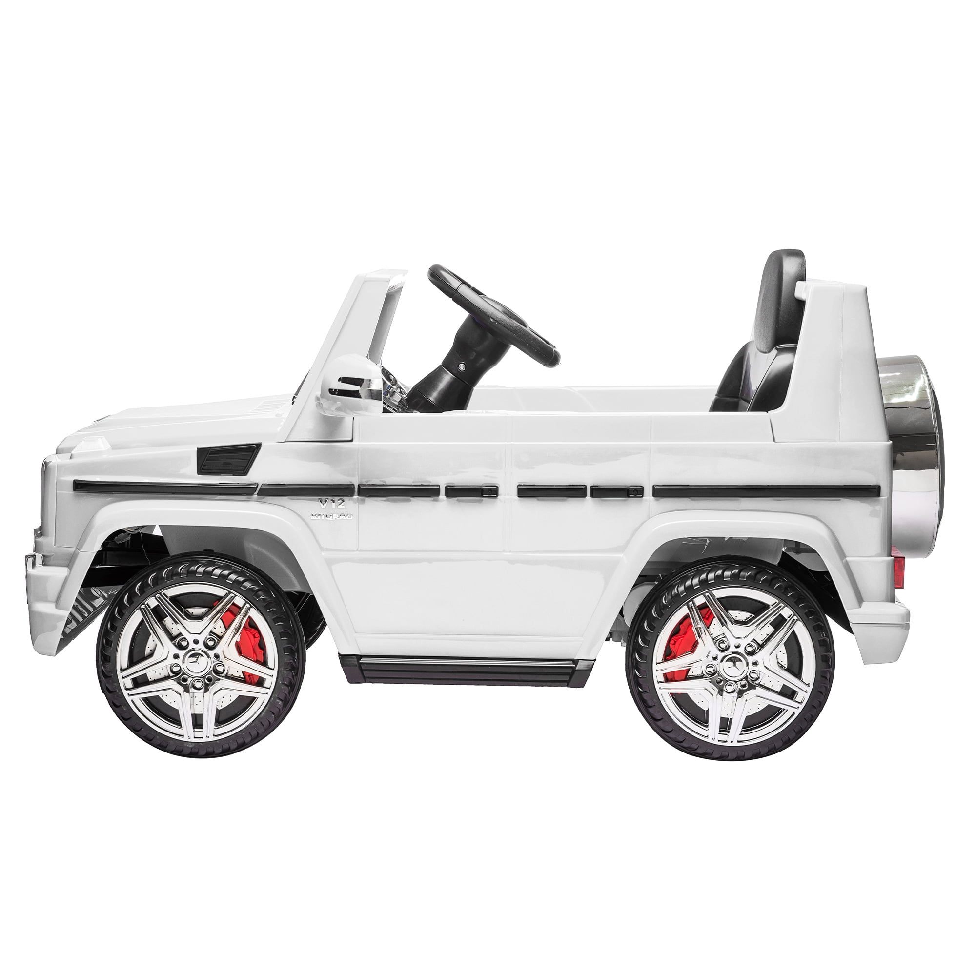Kepooman 12V Kids Ride on Car, Truck with Remote for Children, White