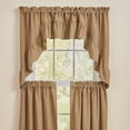 thumbnail image 2 of Park Designs Sturbridge Ticking Ruffle Black Swag 72" x 36", 2 of 3
