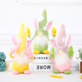 thumbnail image 2 of Gnomo de Pascua hecho a mano conejo decoración nórdico sueco Nisse escandinavo Tomte elfo enano chica habitación decoración regalos esquí esquí Gafas de esquí, 2 of 5