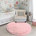 thumbnail image 5 of Blush Round Rug For Bedroom,fluffy Circle Rug For Kids Room,furry Carpet For Teen Girls Room, 5 of 5