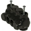 Black Insulated Mountable - Single Entry 2 Ports 2/0 - 14