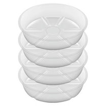 4Pack Clear Plant Saucer 10Inch Plastic Plant Saucers Thicker Plant Tray Flower Pot for Indoor Outdoor Garden