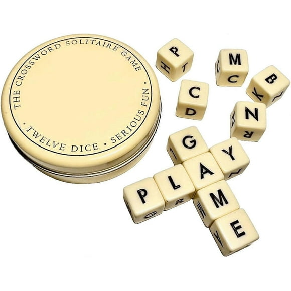 The Crossword Solitaire Game, Crossword Solitaire Dice Game with 12 Dice, Fun
