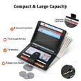 thumbnail image 4 of GAEKEAO Genuine Leather Wallet for Men Bifold Slim Men's Wallets with Zipper Change Pocket Card Holder RFID Blocking Purse, 4 of 11