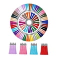 thumbnail image 2 of 100 piezas 25-Colores 60mm borla colgantes artesanía DIY llavero Hugo colgantes de borla, 2 of 9