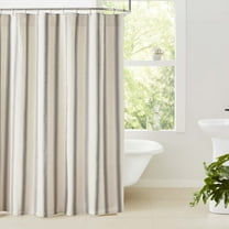 VHC Brands Grace Grain Sack Stripe Farmhouse Shower Curtain 72x72