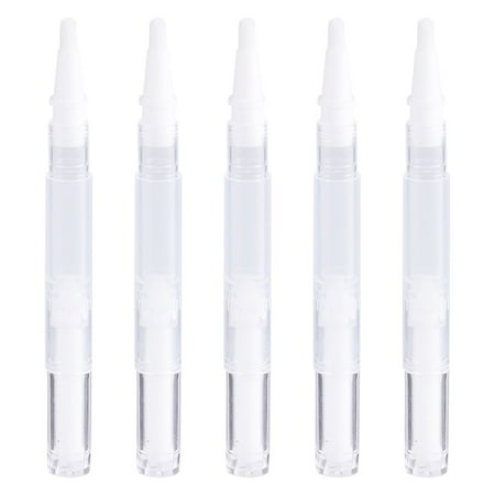 

HLONK 5pcs Transparent Twist Pens Empty Nail Oil Pen Cosmetic Container Applicators Eyelash Growth Liquid Tube