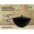 thumbnail image 2 of Brizoll Dutch Oven Pot with Lid Cast Iron Asian Cauldron (Kazan) with Cast Iron Lid 10.5 qt. (10 L) Camping Wok Kazan Cooking Pot Kitchen Pot Cookware, 2 of 8