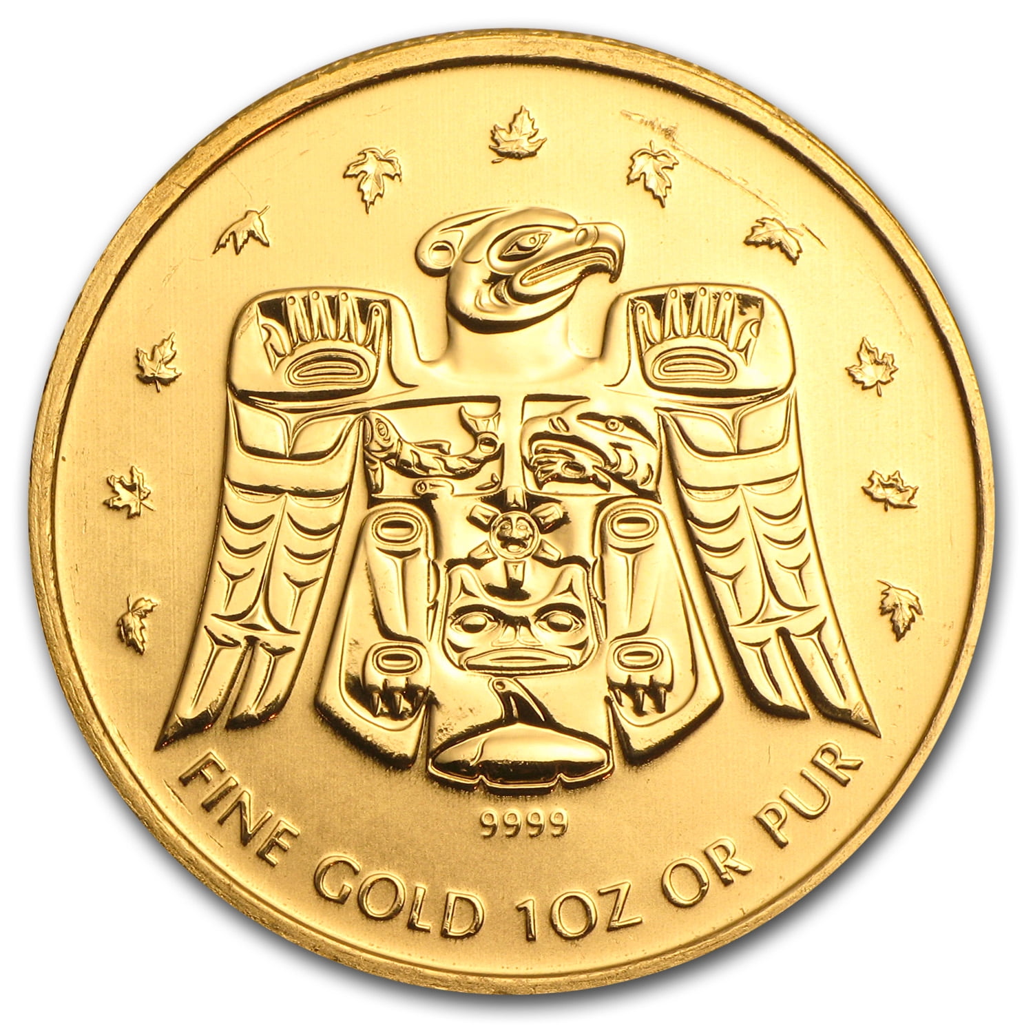 2009 Canada 1 oz Gold Maple BU (Vancouver Olympics, T'bird)