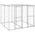 thumbnail image 1 of vidaXL Outdoor Dog Kennel Galvanised Steel with Roof 4.84 m², 1 of 4