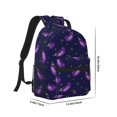 thumbnail image 2 of Goofa Eggplant Pattern Comfortable Student Backpack - Ergonomic Design, Durable, Water-Resistant, Multi-Compartment,Travel, and Outdoor Activities, 2 of 5