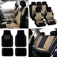 thumbnail image 1 of FH Group Beige Universal Auto Seat Covers Full Set for SUV Car w/ Front & Rear Floor Mats, 1 of 9