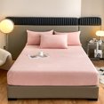 Warm and Thick Elastic Fitted Sheets Solid Color Adjustable Flannel