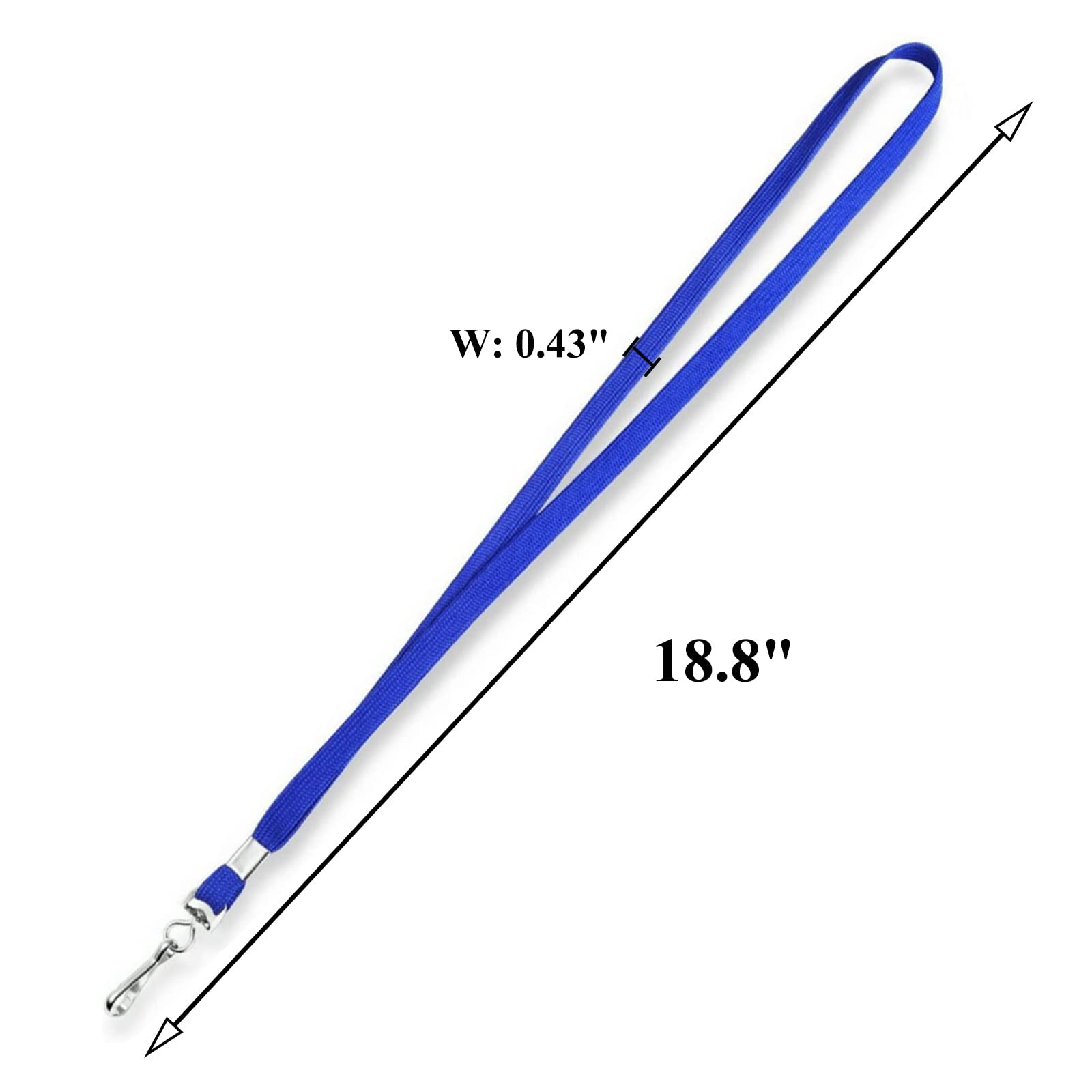 100 Pack Economy Badge Lanyards Business Card Id Employee Students Round 36 With Swivel Hook