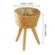 thumbnail image 2 of Maceta de madera tejida con patas, maceta para plantas, cesta de madera para flores, 2 of 7