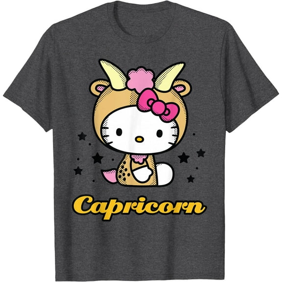 Hello Kitty Birthday Zodiac Capricorn DTG Print Unisex T-Shirt