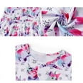 thumbnail image 2 of Benylion Girls Dresses Pajamas Summer Sundress Kids Short Sleeve School Casual A Line Twirly Skater Cat Dress for 5-6 Years, 2 of 6