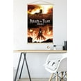 thumbnail image 5 of Attack on Titan - Fire Wall Poster with Wooden Magnetic Frame, 22.375" x 34", 5 of 6