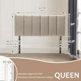 thumbnail image 3 of HAOBO Home Upholstered Headboards Foldable Queen/Full Linen Panels with Height Adjustments, 3 of 18