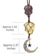 thumbnail image 4 of Anjiucc Hanging Ornaments Car Rear View Mirrors Decor Healing Crystal Accessories for Home Decor (Citrine + Amethyst), 4 of 5