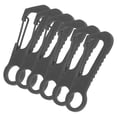 thumbnail image 2 of 6 Pcs Outdoor Carry Multifunctional Stainless Steel Quick Hang Buckle Keychain Quick Hooks Black, 2 of 9