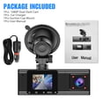 thumbnail image 3 of 1080P Dual Dash Cam Built-in GPS, Car Front and Rear Dash Camera with Night Vision, 170 Wide Angle, 1.5" LCD Display, Car Driving Recorder with G-Sensor, Parking Monitor, WDR, Loop Recording, 3 of 8