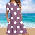 thumbnail image 2 of Sentmoon Robes Décontractées pour Femmes avec Poches Manches Courtes Col Rond Robe Maxi pour Femmes 2026 Été Coupe Régulière Extensible Boho Robe Soleil pour Femmes pour la Plage et les Vacances L, 2 of 7