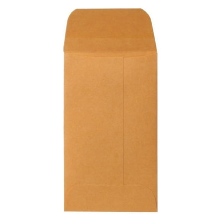 - Sparco, SPR01358, Brown Kraft Coin Envelopes, 500 / Box, Brown Kraft