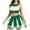 Green, variant on Women's Adult Cheerleading Uniform Mini Pleated Skirt Schoolgirl Role Play Outfits Red M