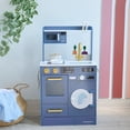 thumbnail image 2 of Teamson Kids Little Chef Lake Tahoe Wooden Play Kitchen with Washing Machine, Oven, Microwave & Storage, Blue, 2 of 14