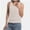 Beige, variant on Women's Casual Banded Bottom Cami Shirt V Neck Sleeveless Loose Summer Tank Top Camisole