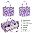 thumbnail image 2 of Large Capacity Tote Bag,Purple Butterfly Pattern Handbag Fashion Luxury Tote Bag,15.7"x13"x 5.1" Inches,Laptop Compatible, 2 of 6