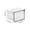 White, variant on COM1950s Clear Stackable Drawer Organizer Bins, Plastic Bathroom Storage for Under Sink, Vanity & Cabinet, Transparent Makeup Cosmetic Container with White Frame, Slide-Out Design for Small Items