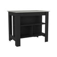 thumbnail image 5 of 27.5Inch Kitchen Island Table with Storage for Home, Kitchen and Dining Room, 2 Shelves, Black&White, 5 of 7