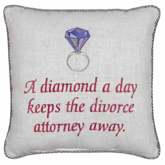 A Day Needlepoint Embroidered Small/Petite Accent Pillow 10" x 10"