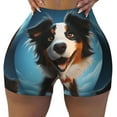 thumbnail image 2 of Balery Playful Smile Cute Dog Printed Workout Shorts for Women Seamless Scrunch Short Gym Yoga Running Sport Active Exercise Fitness Shorts-XX-Large, 2 of 8