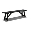 thumbnail image 2 of Grain Wood Furniture Cascais Solid Wood Bench with Farmhouse Base in Black Oak Top and Base, 2 of 5