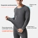 thumbnail image 3 of Qarigey Calzoncillos largos de invierno, ropa interior térmica, Color sólido, autocalentamiento, cuello , ropa cálida gruesa, camisetas, conjuntos de ropa Gris oscuro XXL, 3 of 6