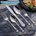 thumbnail image 4 of 20/40pcs of Beautiful Vintage Silverware Set, Made of silvery Stainless Steel, Perfect for Elegant Dining, an Ideal Gift for Women, And Suitable for Home Kitchens, Restaurants, And Weddings, 4 of 9