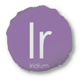 thumbnail image 1 of Chestry Elements Period Table Transition Metals Iridium Ir Round Throw Pillow Home Decoration Cushion, 1 of 3